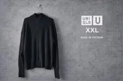 UNIQLO U ジップアップニット 黒 XXL オーバーサイズ　ドライバーズ
