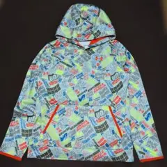 150★アンダーアーマー★総柄プリント！パーカー付きトレーナー★YLG