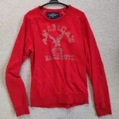 American Eagle レッド トレーナー 古着 ユーズド