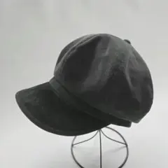 【美品】CA4LA　キャスケット　コーデュロイ　ブラック　56cm　レディース