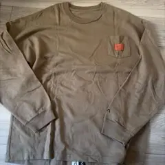 RVCA ルーカ ロンT 長袖Tシャツ ポケット付き ブラウン オレンジタグ