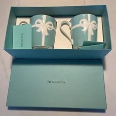 Tiffany & Co. 水色リボンマグカップ2個セット