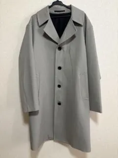 GU チェック柄 チェスターコート グレーのサムネイル