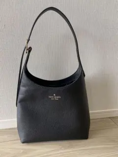 新品kate spade ブラックレザーバッグ