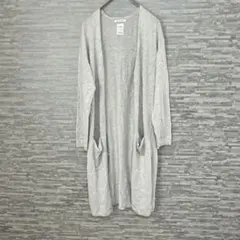 ザラ✨カーディガン ライトグレー 11-12 152cm ニット 羽織り　ロング