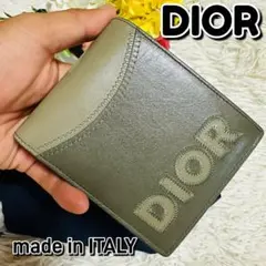 刺繍✨DIOR✨ディオール✨二つ折り財布✨カーレザー✨牛革✨ウォレット✨希少✨のサムネイル