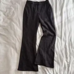 GU ジーユー　ダークグレー フレアパンツ　XLサイズ