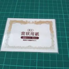マルアイ ミニ賞状用紙 B8サイズ 5枚入