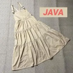 2WAY ティアード サロペット ワンピース JAVAコラボ　XL