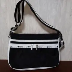 美品！レスポ　ショルダーバック　ブラックホワイト