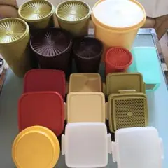TUPPERWEAR タッパーウェア5点セット ヴィンテージ レトロ - メルカリ