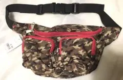 新品　フリー男女兼用　定価1980円　迷彩　ウェストポーチ　ベージュ
