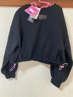 ハローキティ 薄手トレーナー黒長袖 サイズ130新品即決タグ付き