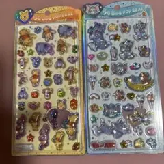 プーさん　トムとジェリーうるちゅるシール２枚セット