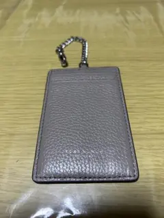 トリーバーチ　グレー レザー カードケース チェーン付き