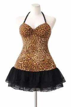 d.i.a. ダイヤ ワンピース 豹柄　レース ギャル ミニワンピ