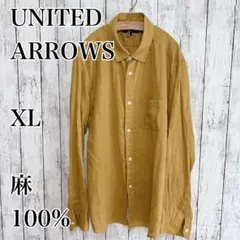 ⭐︎UNITED ARROWS リネン100% 長袖シャツ XL麻100%手洗可のサムネイル