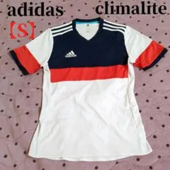 美品 adidas (S) アディダス Tシャツ クライマライト 3ストライプのサムネイル