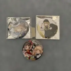 霧雨魔理沙ちゃん、博麗霊夢ちゃん缶バッチ3点
