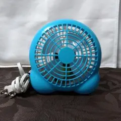 ドウシシャ　扇風機　ミニ卓上扇風機　水色/ホワイト　動作確認済み