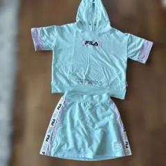 FILA ✖️ラブトキシック　フード付きトップスとスカートセット ミントグリーン