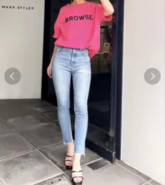 GYDA ジェイダ　H/W BITダメージスキニーデニムパンツ