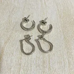 シルバーピアス 2点セット