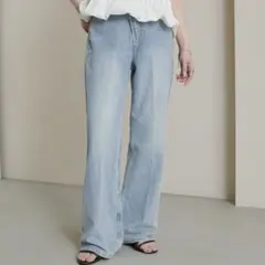 DISCOAT USコットンデニムセミフレアパンツMサイズのサムネイル