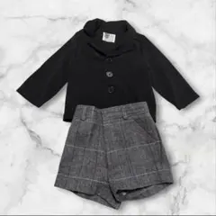 キッズフォーマル　サイズ８０　ジャケット　ショートパンツ　ブラック