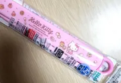 新品未使用サンリオキティちゃんピンク抗菌スライド箸＆箸箱セット日本製スケーターのサムネイル