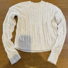 GAP ケーブルニットセーター M ホワイト