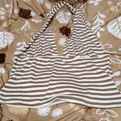 SHEIN ボーダー ホルターネック トップス XL