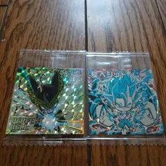 ドラゴンボールウエハースシール、レア2枚、投票1位ベジット含む