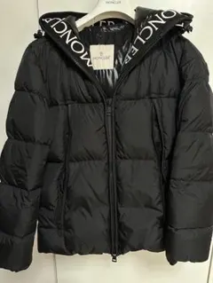 MONCLER ブラック ダウンジャケット 0 黒ワッペン