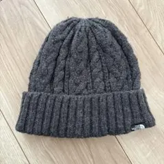 THE NORTH FACE ケーブル編み ニット帽 グレー