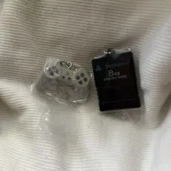 PlayStaitonミニチュアチャーム　コントローラーメモリーカード二個セット