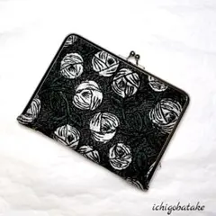 ミナペルホネン　ハンドメイド　がま口マルチケース 新柄rosy navy