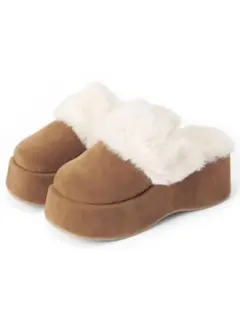 厚底ファーサボサンダル GRL