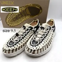 箱あり✨ KEEN UNEEK 02 ホワイトベアー【9.5】 紐サンダル 黒白