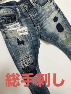 ！期間限定値下げ【総手縫い】ラルフローレン デニムアンドサプライ刺し子ジーンズのサムネイル
