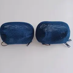 無印良品 立体メッシュポーチ 2個セット　ネイビーのサムネイル