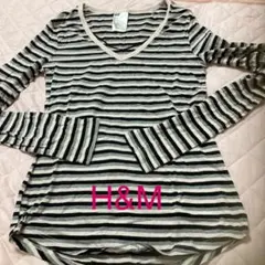 H &MボーダーTシャツ