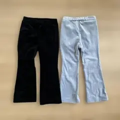 GIRLSヌクヌクニットコールフレアパンツ　gu