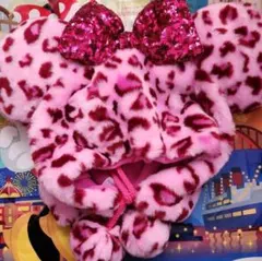 ディズニー ミニー ヒョウ柄 ファンキャップ ピンク