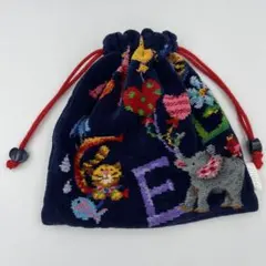 FEILER☆動物とアルファベット刺繍ポーチ