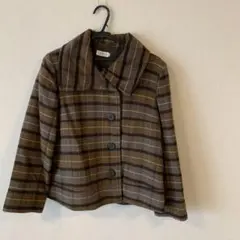 LEPSIM チェック柄 ウールコート Lサイズ