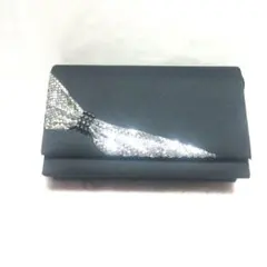 クラッチショルダーバッグ パーティーバッグ ブラック キラキラ 結婚式フォーマル