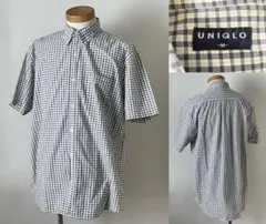 ★並品★紺タグ 90s ビンテージ オールド ユニクロ チェック柄 シャツ M