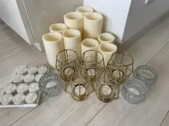 IKEA LEDキャンドルとキャンドルホルダーのセット 結婚式ウェルカムスペース