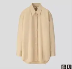UNIQLO オーバーサイズ ベージュシャツのサムネイル